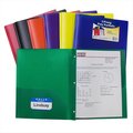 C-Line Products C-Line Products 33960BNDL12EA Two-Pocket Heavyweight Poly Portfolio Folder with Prongs  Primary Colors - Color May Vary - Set of 12 Folders 33960BNDL12EA